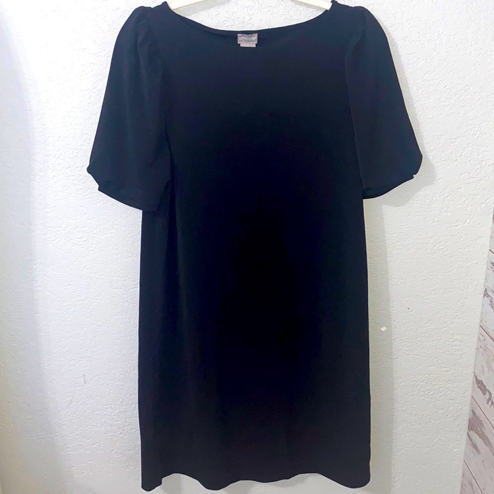 Chicos Size 1 (8/10) Black Dress